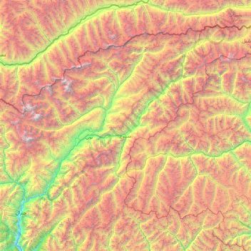 Mastuj Tehsil topographic map, elevation, terrain