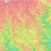 Bumthang District topographic map, elevation, terrain
