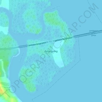 Juling Island topographic map, elevation, terrain