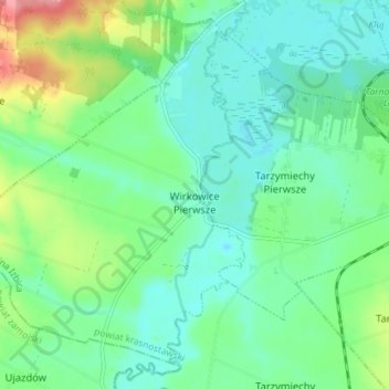 Wirkowice Pierwsze topographic map, elevation, terrain