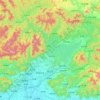 Miyun District topographic map, elevation, terrain