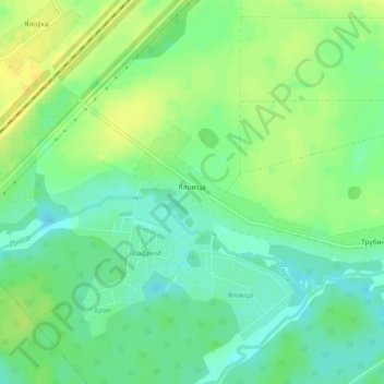 Яловица topographic map, elevation, terrain