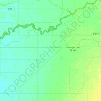 Invergordon topographic map, elevation, terrain