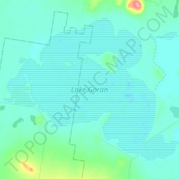 Lake Goran topographic map, elevation, terrain