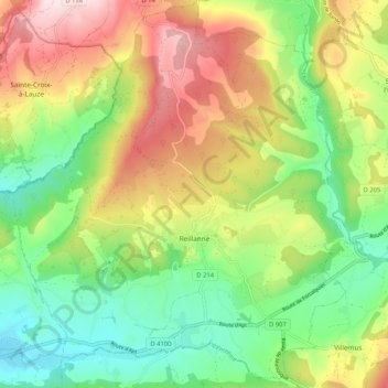 Reillanne topographic map, elevation, terrain