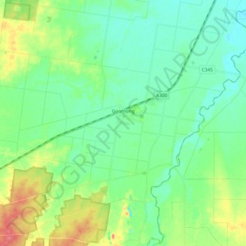 Goornong topographic map, elevation, terrain