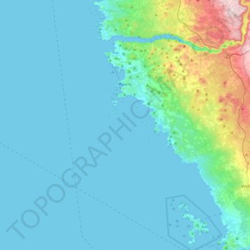 Grad Rovinj topographic map, elevation, terrain