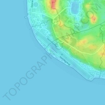 Yaren District topographic map, elevation, terrain