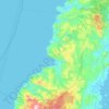 Sibuco topographic map, elevation, terrain