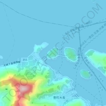 平羅島 topographic map, elevation, terrain