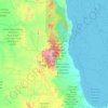 Coen topographic map, elevation, terrain