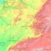 Province de Khénifra إقليم خنيفرة topographic map, elevation, terrain