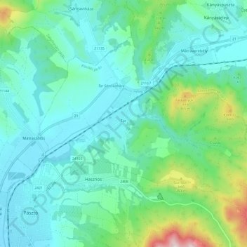 Tar topographic map, elevation, terrain