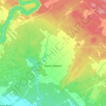 Saint-Gilbert topographic map, elevation, terrain
