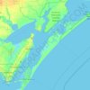 Aransas County topographic map, elevation, terrain