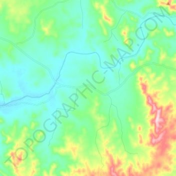 Two Mile Flat topographic map, elevation, terrain