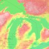 Michigan topographic map, elevation, terrain