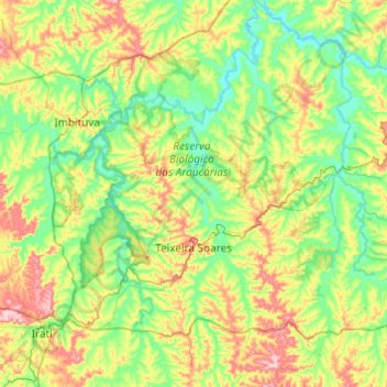 Teixeira Soares topographic map, elevation, terrain