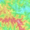 Saint-Oradoux-de-Chirouze topographic map, elevation, terrain