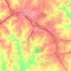 Elberton topographic map, elevation, terrain