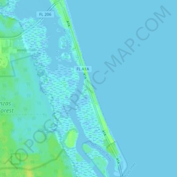 Crescent Beach topographic map, elevation, terrain