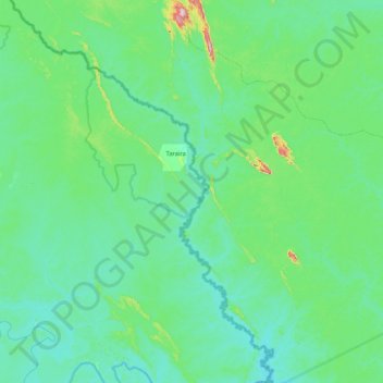 Taraira topographic map, elevation, terrain