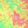Beaumontois en Périgord topographic map, elevation, terrain