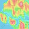 Lake Washington Ship Canal topographic map, elevation, terrain