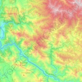 Nihri topographic map, elevation, terrain