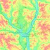 Zanesville topographic map, elevation, terrain