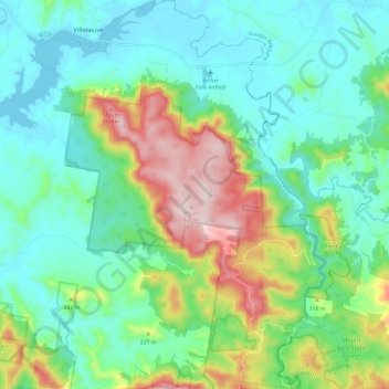 Mount Archer topographic map, elevation, terrain