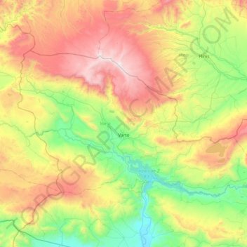 Varto topographic map, elevation, terrain