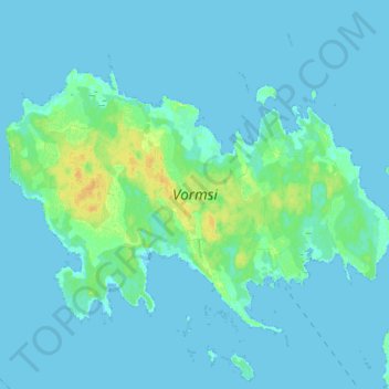 Vormsi topographic map, elevation, terrain