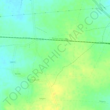 Kumbhari topographic map, elevation, terrain