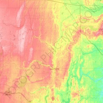 Todd County topographic map, elevation, terrain