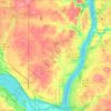 Denmark Township topographic map, elevation, terrain