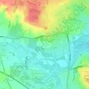 Upton topographic map, elevation, terrain