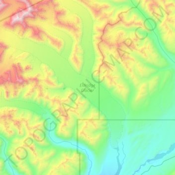 Eldridge Glacier topographic map, elevation, terrain