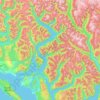 Area A (Egmont/Pender Harbour) topographic map, elevation, terrain