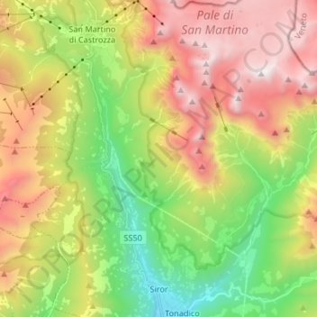 Siror topographic map, elevation, terrain