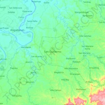 San Guillermo topographic map, elevation, terrain