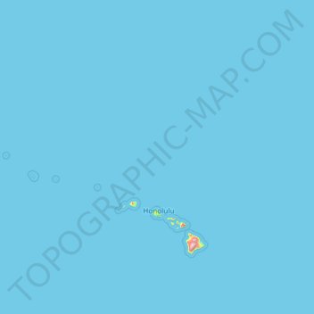 Honolulu County topographic map, elevation, terrain