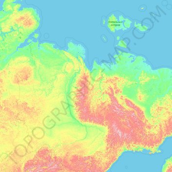 Sakha Republic topographic map, elevation, terrain