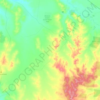 Kogan topographic map, elevation, terrain