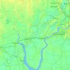 Howrah topographic map, elevation, terrain