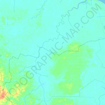 Sungai Mendahara topographic map, elevation, terrain