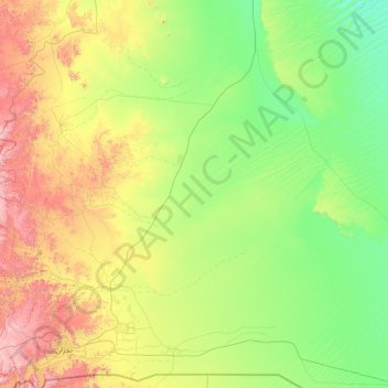 Thar topographic map, elevation, terrain