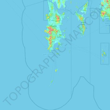 Phuket Province topographic map, elevation, terrain