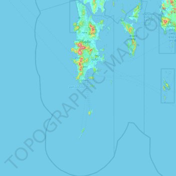 Phuket Province topographic map, elevation, terrain