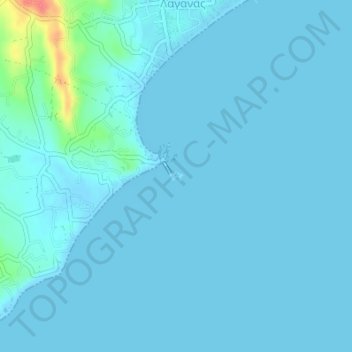 Cameo island topographic map, elevation, terrain